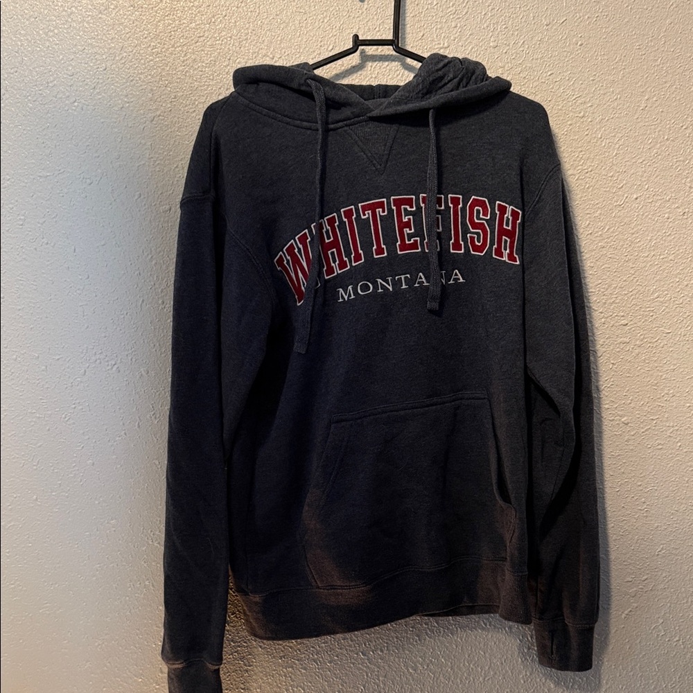 Ocean beach Whitefish Montana pull over hoodie
